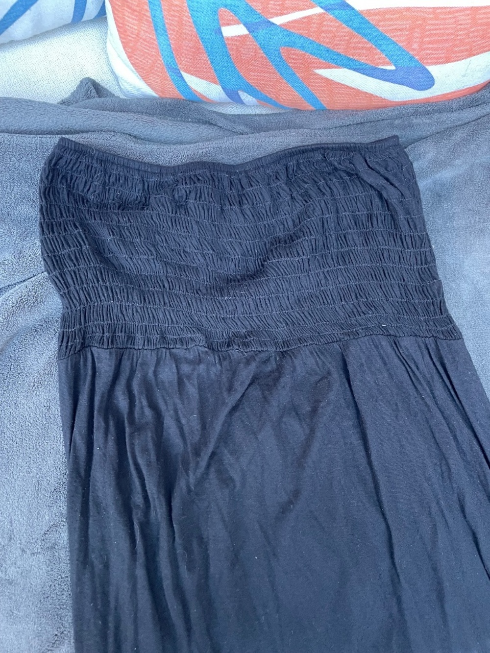 Forever 21 Black rayon strapless maxi dress